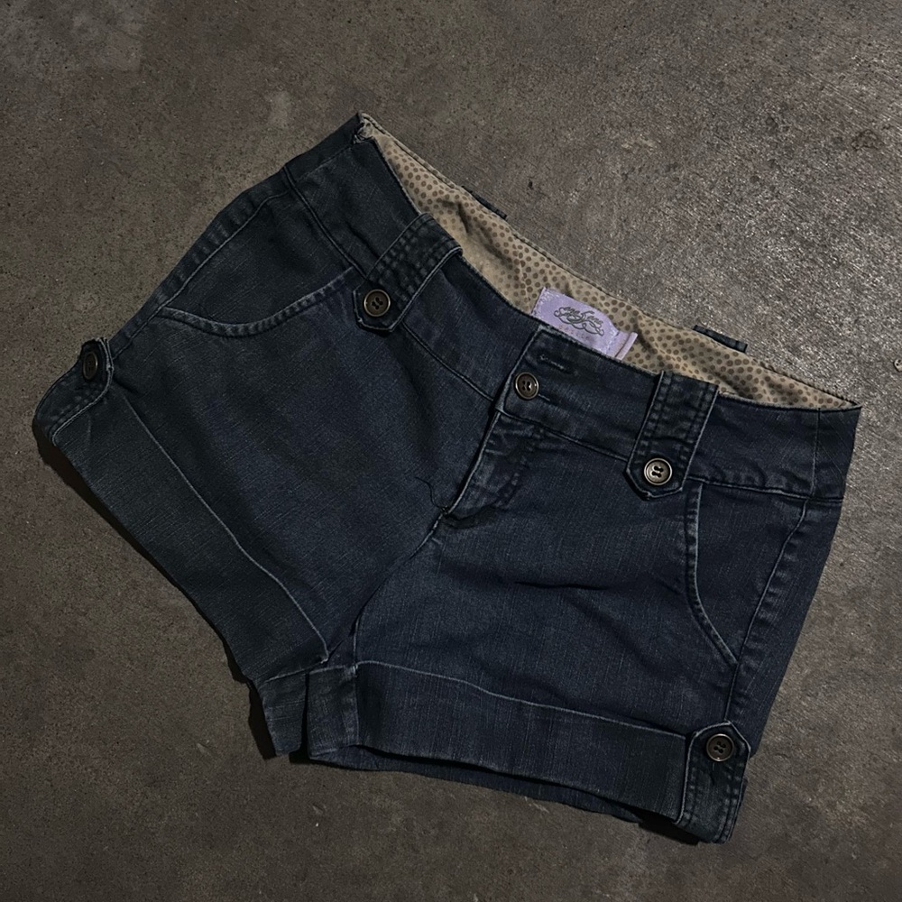 one 5 one Dark Blue Jean Shorts